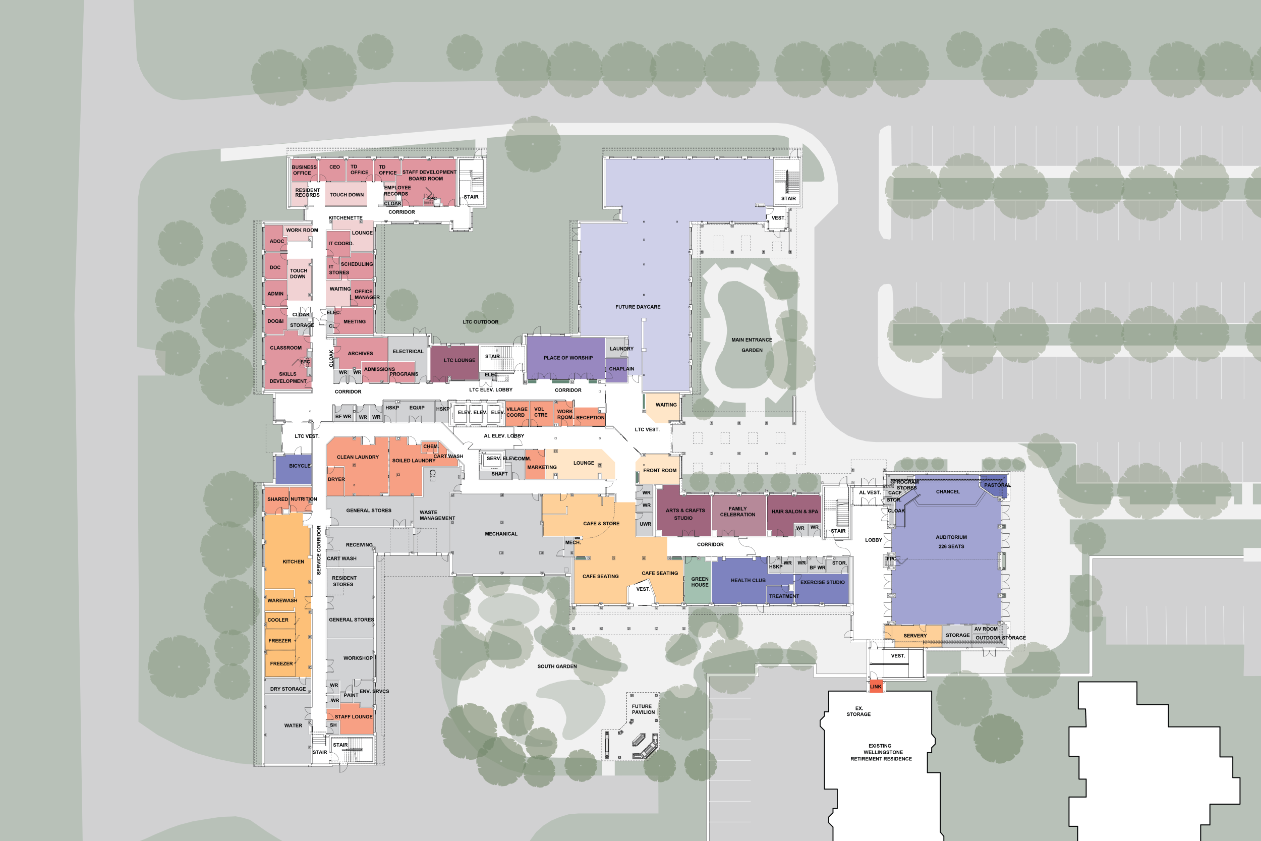 3d render of new campus and grounds